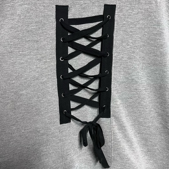 Torrid Active Grey Lace Up Back Detail Sweatshirt Long Sleeve Pullover Size 2X - Picture 11 of 13